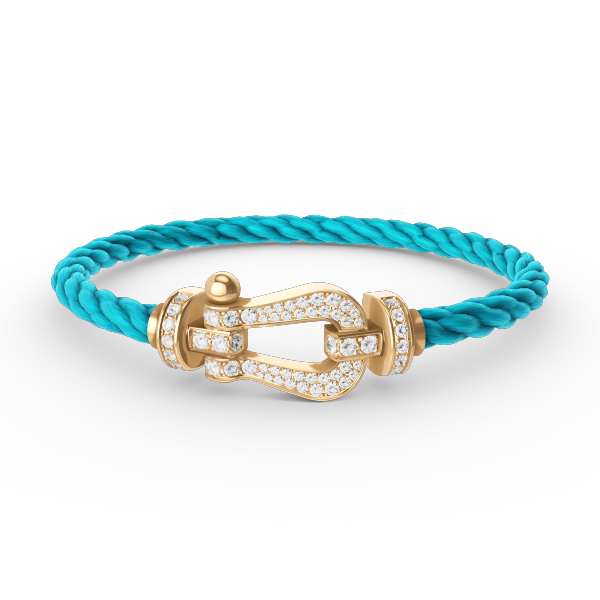 [Max Jewelry ]FORCE LARGE HORSESHOE FULL DIAMOND BRACELET GOLD