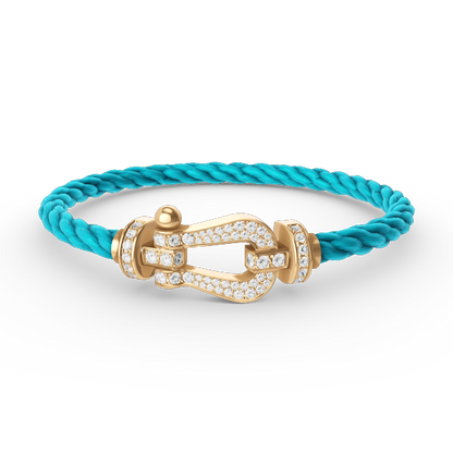 [Max Jewelry ]FORCE LARGE HORSESHOE FULL DIAMOND BRACELET GOLD