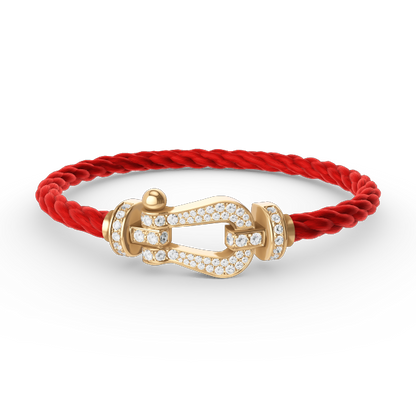 [Max Jewelry ]FORCE LARGE HORSESHOE FULL DIAMOND BRACELET GOLD