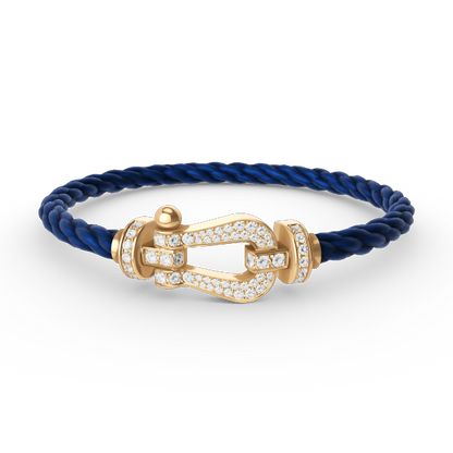 [Max Jewelry ]FORCE LARGE HORSESHOE FULL DIAMOND BRACELET GOLD