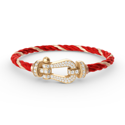 [Max Jewelry ]FORCE LARGE HORSESHOE FULL DIAMOND BRACELET GOLD