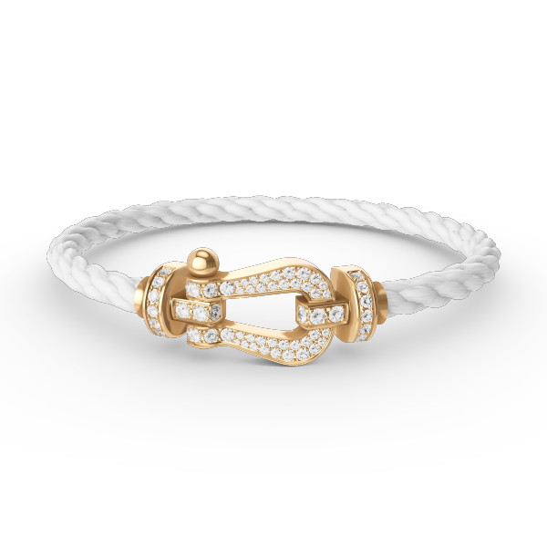 [Max Jewelry ]FORCE LARGE HORSESHOE FULL DIAMOND BRACELET GOLD