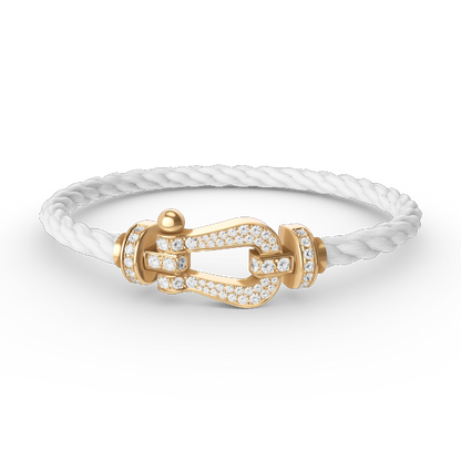 [Max Jewelry ]FORCE LARGE HORSESHOE FULL DIAMOND BRACELET GOLD