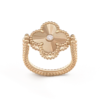 [Max Jewelry ]CLOVER RIVERSIBLE PINK GOLD RING
