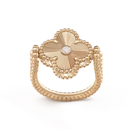 [Max Jewelry ]CLOVER RIVERSIBLE ROSE GOLD RING