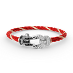 [Plus&Max]FORCE LARGE HORSESHOE BLACK WHITE DIAMOND BRACELET SILVER