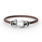 [Plus&Max]FORCE LARGE HORSESHOE BLACK DIAMOND BRACELET SILVER