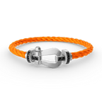 [Plus&Max]FORCE LARGE HORSESHOE BLACK DIAMOND BRACELET SILVER