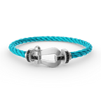 [Plus&Max]FORCE LARGE HORSESHOE BLACK DIAMOND BRACELET SILVER