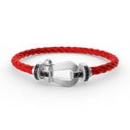 [Plus&Max]FORCE LARGE HORSESHOE BLACK DIAMOND BRACELET SILVER