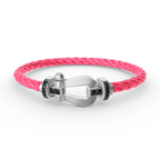 [Plus&Max]FORCE LARGE HORSESHOE BLACK DIAMOND BRACELET SILVER