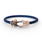 [Plus&Max]FORCE LARGE HORSESHOE BLACK WHITE DIAMOND BRACELET ROSE GOLD