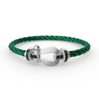 [Plus&Max]FORCE LARGE HORSESHOE BLACK DIAMOND BRACELET SILVER