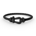 [Plus&Max]FORCE LARGE SERIES HORSESHOE BLACK SAMURAI BRACELET
