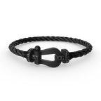 [Plus&Max]FORCE LARGE SERIES HORSESHOE BLACK SAMURAI BRACELET