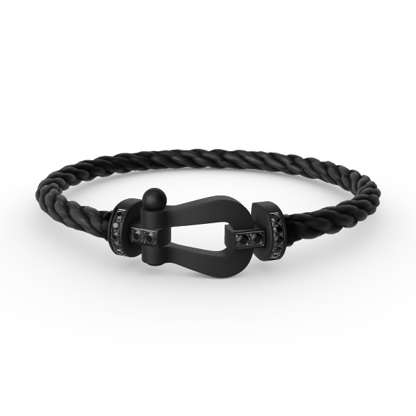 [Max Jewelry ]FORCE LARGE SERIES HORSESHOE BLACK SAMURAI BRACELET