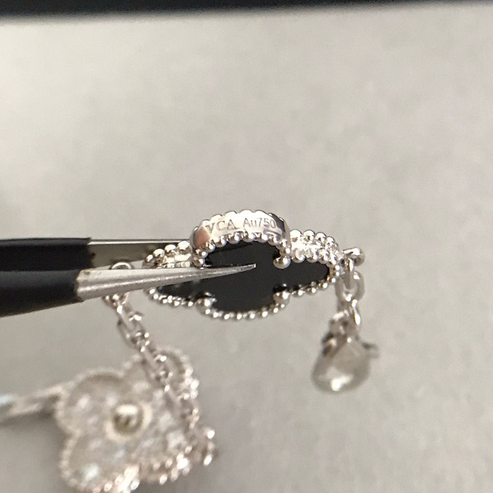 [Max Jewelry ] CLOVER 5 MOTIF ONYXS BRACELET COLLECTION