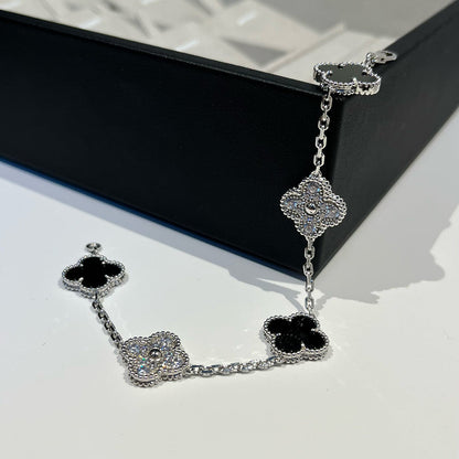 [Max Jewelry ] CLOVER 5 MOTIF ONYXS BRACELET COLLECTION