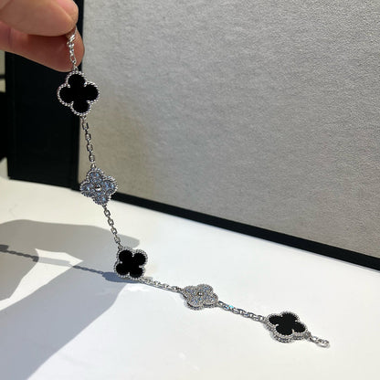 [Max Jewelry ] CLOVER 5 MOTIF ONYXS BRACELET COLLECTION