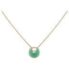[Plus&Max]AMULETTE GOLD MALACHITE NECKLACE