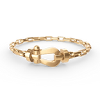 [Plus&Max]FORCE LARGE HORSESHOE CLASP  METAL BRACELET
