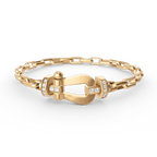 [Plus&Max]FORCE LARGE HORSESHOE CLASP  METAL BRACELET