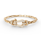 [Plus&Max]FORCE LARGE HORSESHOE CLASP  METAL BRACELET