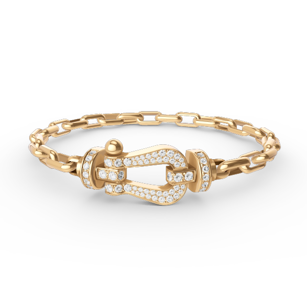 [Max Jewelry ]FORCE LARGE HORSESHOE CLASP  METAL BRACELET
