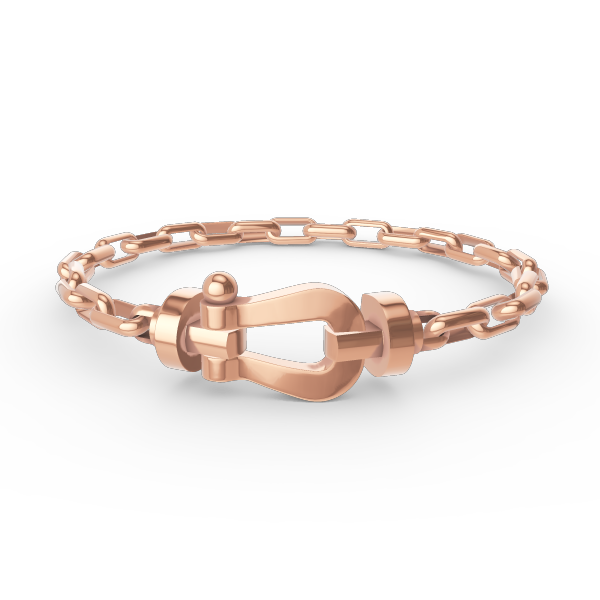 [Max Jewelry ]FORCE LARGE HORSESHOE CLASP  METAL BRACELET