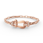 [Plus&Max]FORCE LARGE HORSESHOE CLASP  METAL BRACELET