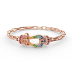 [Plus&Max]FORCE LARGE HORSESHOE CLASP  METAL BRACELET