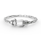 [Plus&Max]FORCE LARGE HORSESHOE CLASP  METAL BRACELET