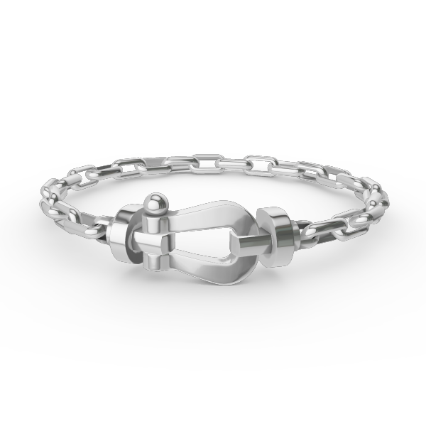 [Max Jewelry ]FORCE LARGE HORSESHOE CLASP  METAL BRACELET