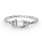 [Plus&Max]FORCE LARGE HORSESHOE CLASP  METAL BRACELET