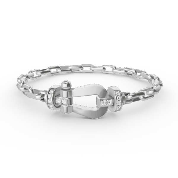 [Max Jewelry ]FORCE LARGE HORSESHOE CLASP  METAL BRACELET