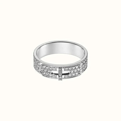 [Max Jewelry ]KELLY SILVER DIAMOND RING