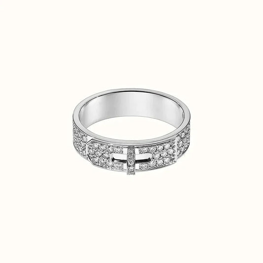 [Max Jewelry ]KELLY SILVER DIAMOND RING