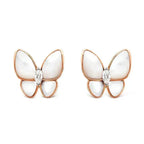 [Plus&Max]BUTTERFLY MOP DIAMOND EARRINGS
