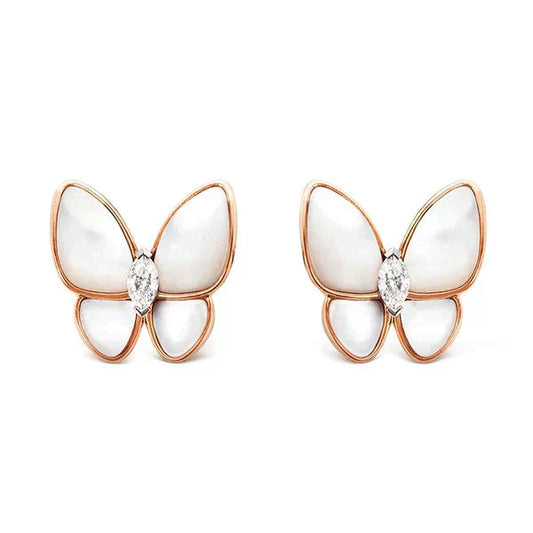 [Max Jewelry ]BUTTERFLY MOP DIAMOND EARRINGS