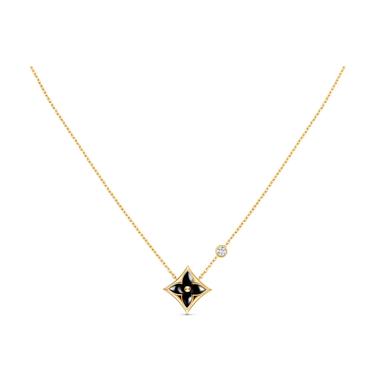 [Max Jewelry ]STAR BLACK MOP NECKLACE