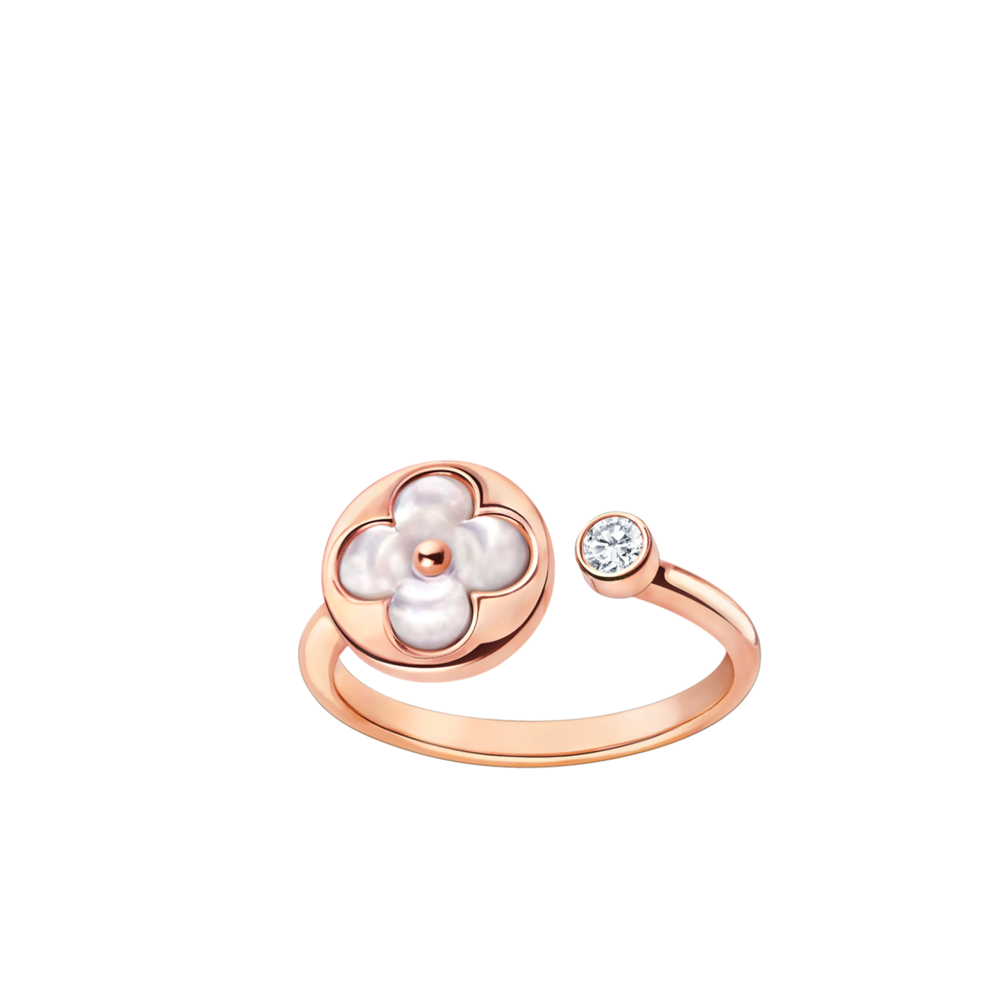 [Max Jewelry ]SUN 1 DIAMOND PINK MOP RING