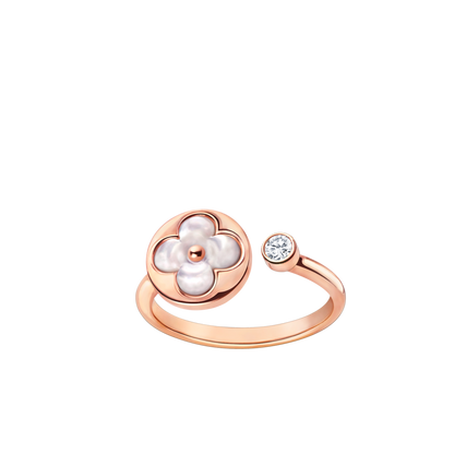 [Max Jewelry ]SUN 1 DIAMOND PINK MOP RING