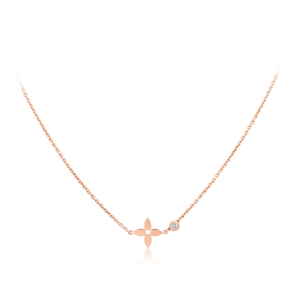 [Max Jewelry ]BLOSSOM PENDANT PINK GOLD AND DIAMOND