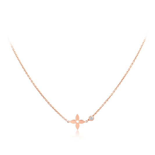 [Max Jewelry ]BLOSSOM PENDANT PINK GOLD AND DIAMOND