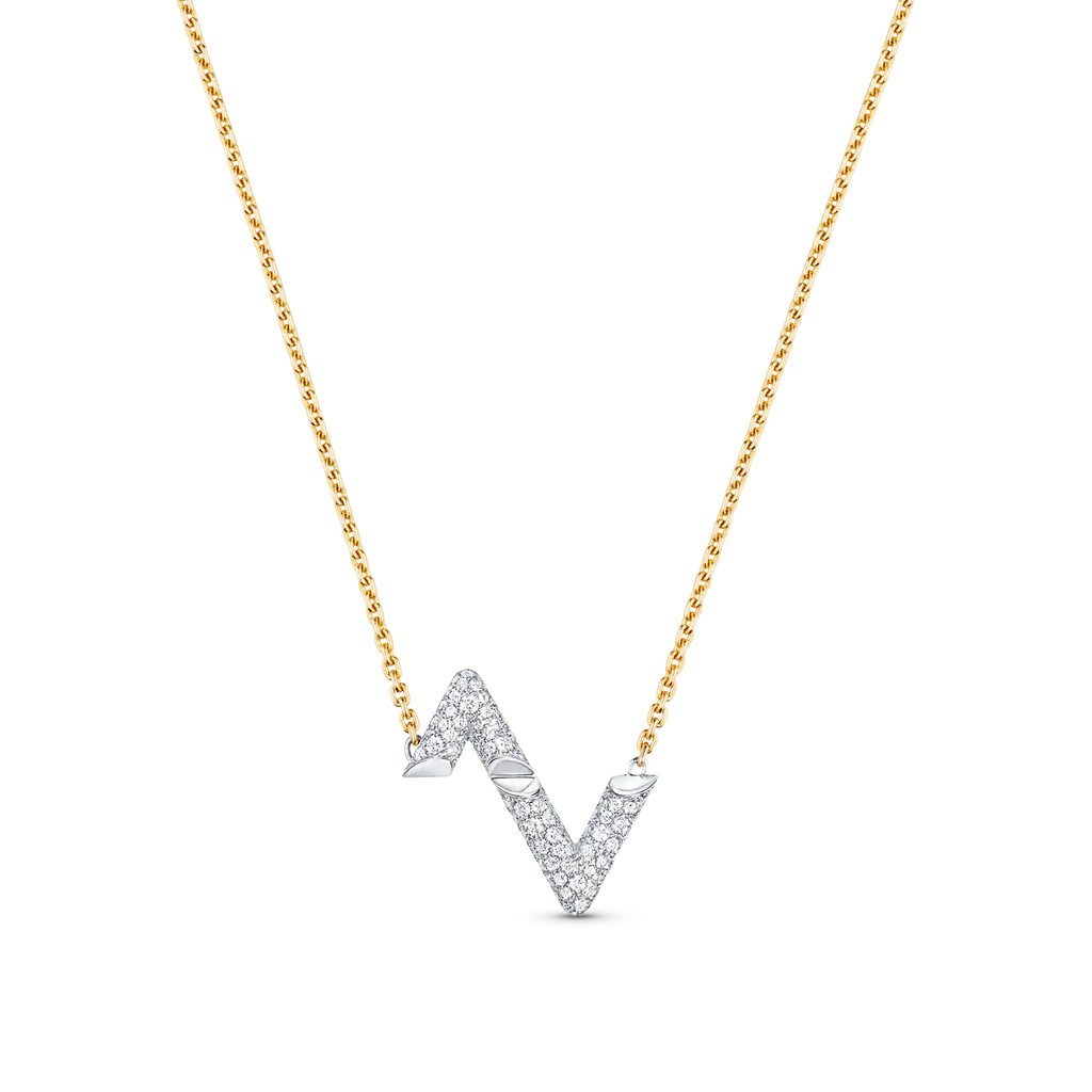 [Plus&Max]VOLT SILVER DIAMOND PEDANT NECKLACE