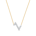 [Plus&Max]VOLT SILVER DIAMOND PEDANT NECKLACE
