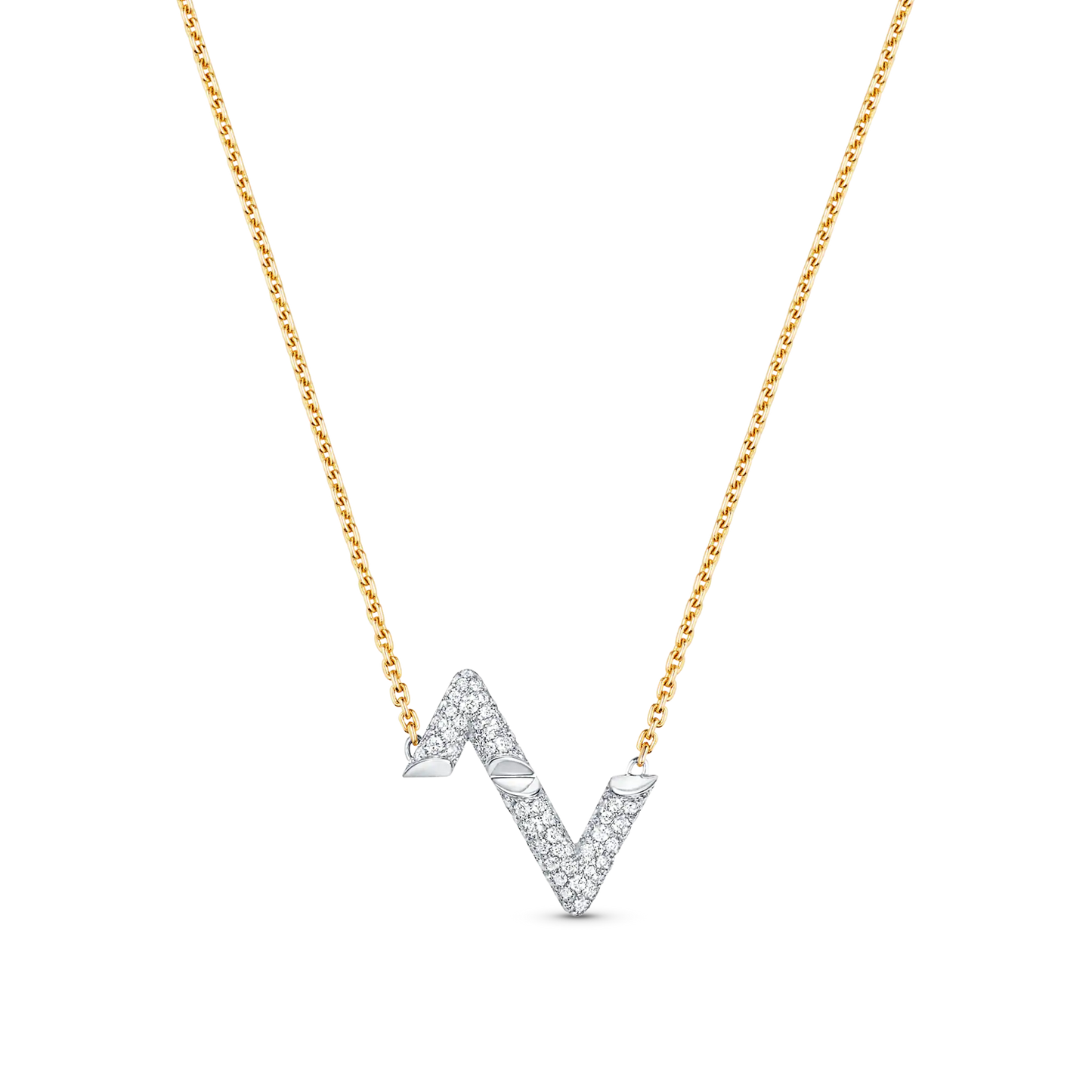 [Max Jewelry ]VOLT SILVER DIAMOND PEDANT NECKLACE