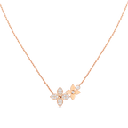 [Plus&Max]STAR BLOSSOM NECKLACE PINK GOLD DIAMONDS