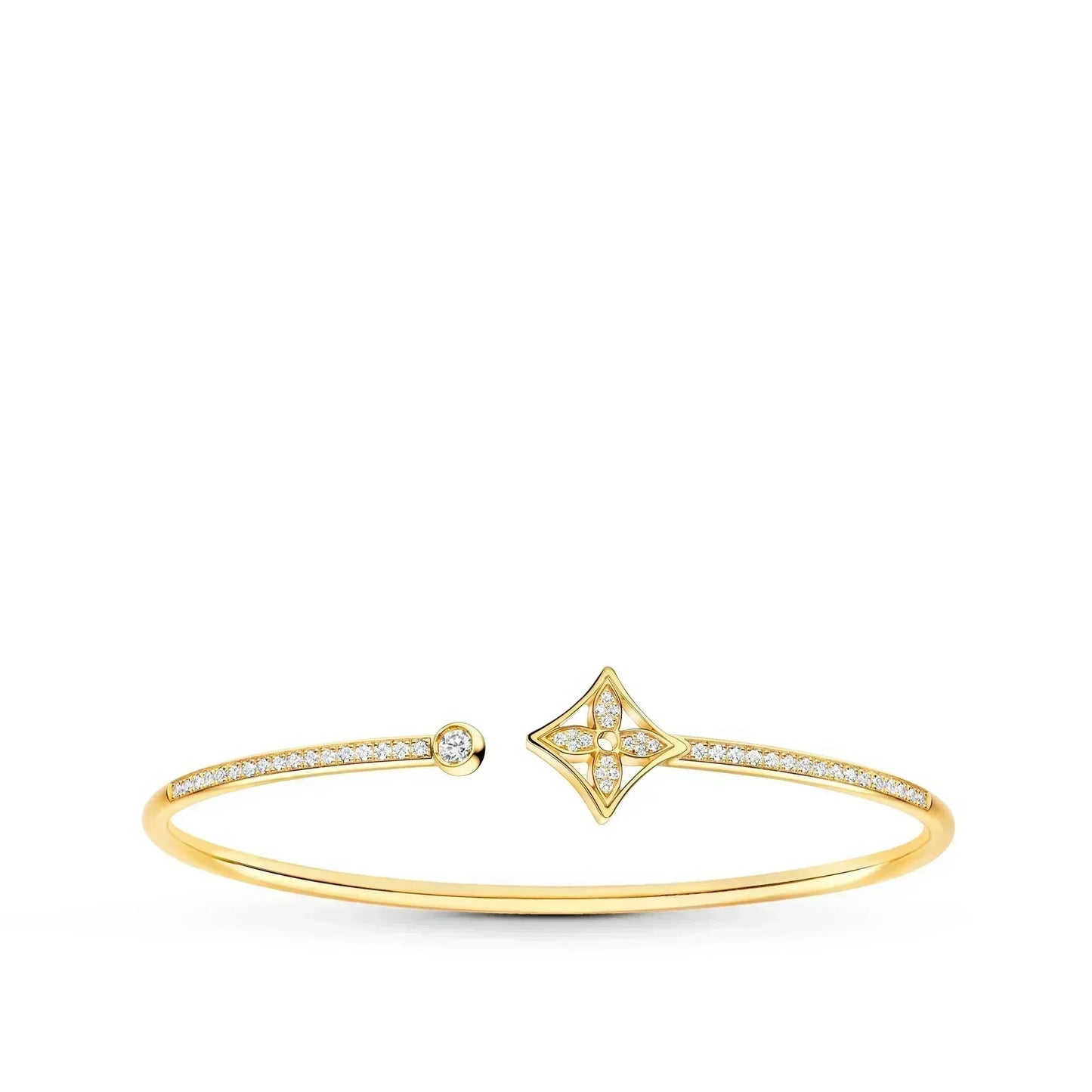 [Max Jewelry ]IDYLLE GOLD OPEN BRACELET DIAMOND PAVED