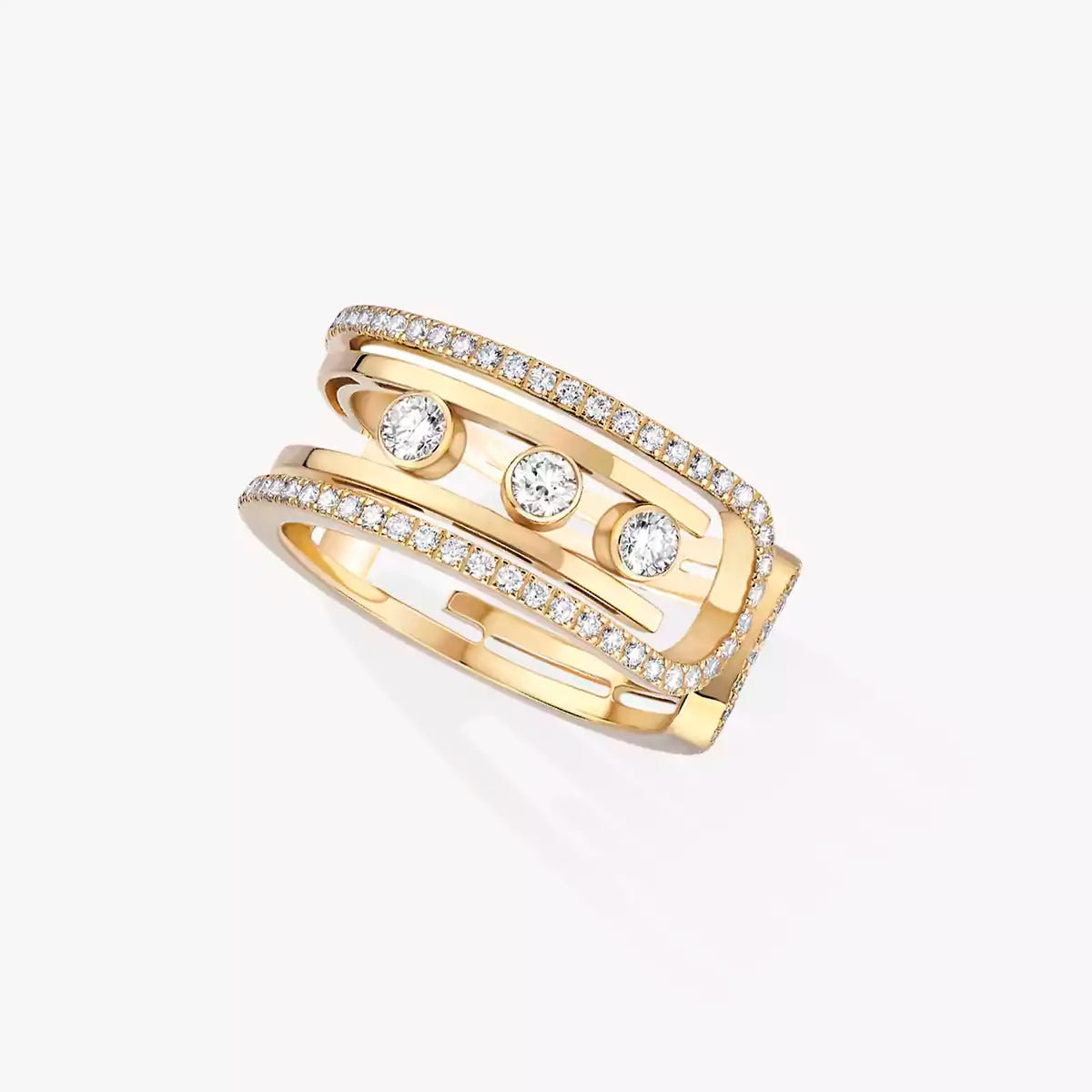 [Max Jewelry]Move 10th Diamond Ring in Gold